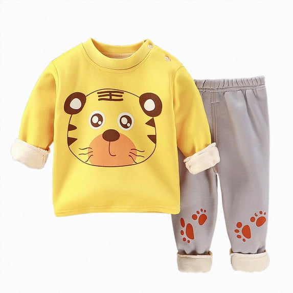 TOWED22 2 Piece Boys Girls Pajamas Toddler Kids Pajamas Cars Kids Pj's Long Sleeve Sleepwear Clothes Set Outfits Kids Pajamas 3 6 9 12 18 24 Months 2t 3t 4t 5t 6t 7t 8t 9t(Yellow,1-2 Y)
