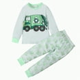 thumbnail image 1 of TOWED22 2 Piece Pajamas Boys Long Sleeve Sets Toddler Boys Pjs Kids Sleepwear Sets Green,4-5 Yeas, 1 of 9