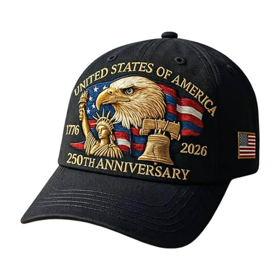 TOWED22 250 Anniversary USA Hat, 1776-2026 Liberty United States Patriotic Hat, Adjustable Embroidered Baseball Cap for Men Women B,250 Anniversary USA Hat-B