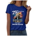 thumbnail image 1 of TOWED22 250 Anniversary USA Shirt Women USA 250th Anniversary Shirt Patriotic American Flag Eagle Tops 1776-2026 Tshirt Gifts(Blue,XL), 1 of 9