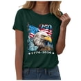 thumbnail image 1 of TOWED22 250 Anniversary USA Shirt for Women American Flag Freedom Graphic T-Shirts Patriotic Casual Short Sleeve Tees Tops(Dark Green,XXXL), 1 of 8