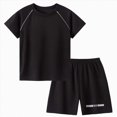 thumbnail image 1 of TOWED22 2Pcs Newborn Baby Boy Outfits National Parks Bear Short Sleeve T-Shirt Tops Shorts Pants Set Toddler Summer Clothes(Black,6-7 Y), 1 of 4