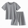 thumbnail image 1 of TOWED22 2Pcs Newborn Baby Boy Outfits National Parks Bear Short Sleeve T-Shirt Tops Shorts Pants Set Toddler Summer Clothes Grey,10-11 Y, 1 of 4