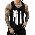 thumbnail image 1 of TOWED22 4th of July Shirts Mens Muscle Tank Top 1776 Sleeveless Graphic Gym Workout American Flag Shirt(Black,L), 1 of 4