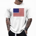 thumbnail image 1 of TOWED22 4th of July Shirts for Men American Flag Patriotic T-Shirt Independence Day Graphic Tee Tops White,M, 1 of 5