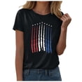 thumbnail image 1 of TOWED22 4th of July Shirts for Women USA Flag Patriot T-Shirts American Flag Tee Tops(Black,XL), 1 of 5