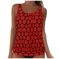 thumbnail image 1 of TOWED22 Adjustable Strap Tankini Swim Top for Women Tummy Control Modest Bathing Suit Modest Tankini Tops without Bottom（Red,5XL）, 1 of 7
