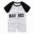 thumbnail image 1 of TOWED22 Baby Bodysuits Summer Print Romper One-Piece Newborn Clothes Baby Shower Gifts Black,0-3 M, 1 of 4