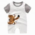 thumbnail image 1 of TOWED22 Baby Bodysuits Summer Print Romper One-Piece Newborn Clothes Baby Shower Gifts Grey,12-18 M, 1 of 4