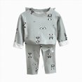thumbnail image 1 of TOWED22 Baby Boy 2 Piece Pajamas Toddler Boys Pajamas Warm Pjs Kids Long Sleeve Sets Baby Sleepwear Winter Jammies 6-12 Months 12-24 Months 2t 3t 4t 5t 6t 7t 8t 9t Children,Green,5-6 Y, 1 of 4