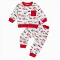 thumbnail image 1 of TOWED22 Baby Boy Clothes Print Graphic Long Sleeve Sweatshirt Jogger Pants Set Toddler Fall Winter Outfits, 1 of 9