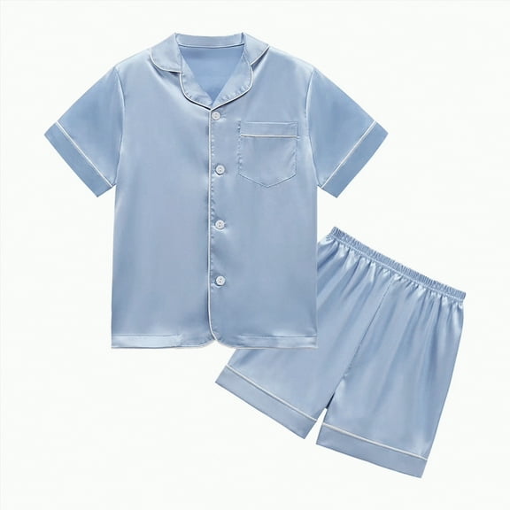 TOWED22 Baby Boy Clothes Toddler Boy Clothes Summer Outfits Dinosaur T-Shirt Pocket Short Pants Set(Sky Blue,9-10 Y)