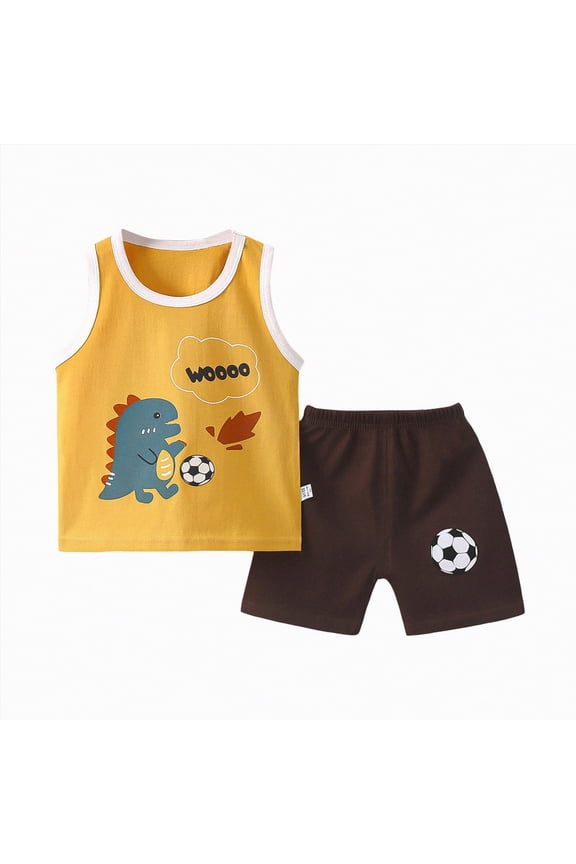 Baby Boy Clothes Toddler Summer Outfits Cute Dinosaur T-Shirt Tops + Casual Pocket Shorts Set Black,18-24M