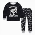 thumbnail image 1 of TOWED22 Baby Boy Fall Winter Clothes 2-Piece Funny Graphic Sweatshirt Elastic Waist Pockets Pants Set Outfits Toddler Casual Clothing(Black,8-9 Y), 1 of 6