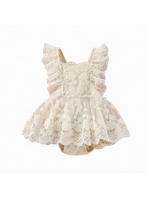 Baby Boy Girl First Birthday Outfit Sleeveless Sweet One Print Romper Bodysuit Cute 1st Cake Smash Outfit Khaki,3-6 M