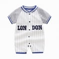 thumbnail image 1 of TOWED22 Baby Boy Golf Outfit Newborn Short Sleeve Short Romper Button up Collared Jumpsuit Summer One Piece Outfits Blue,9-12 M, 1 of 9