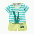 thumbnail image 1 of TOWED22 Baby Boy Hunting Outfits Duck Deer Embroidery Short Sleeve T-Shirt Jungle Camo Shorts Set Toddler Summer Clothes(Light Green,3-6 M), 1 of 4
