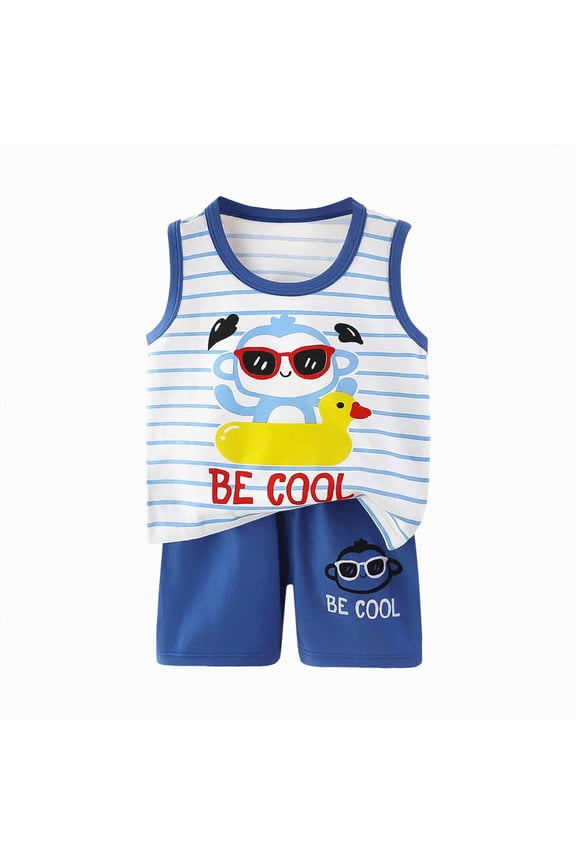 Baby Boy Shorts Set Summer Clothes Short Sleeve Striped Pocket Tshirt and Shorts Casual Toddler Boy Outfits(Blue,5-6 Years)