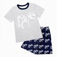 thumbnail image 1 of TOWED22 Baby Boy Summer Outfits 2 Pieces Short Sleeve Shirt Top Giraffe Graphic Elastic Waist Shorts Clothes(Grey,2-3 Y), 1 of 5