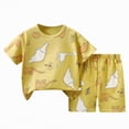 thumbnail image 1 of TOWED22 Baby Boys Clothes Toddler Summer Outfits Short Sleeve Duck Print Pocket T-Shirt Tops and Shorts Farm Baby Clothes(Yellow,2-3 Years), 1 of 6
