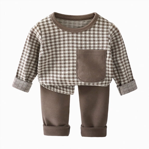 TOWED22 Baby Boys' Pajama Sets Boys Pajamas Pjs Toddler 2 Piece Sleepwear Kids Winter Clothes Set 6-12 Months 12-24 Months 2t 3t 4t 5t 6t 7t 8t 9t Children,Coffee,11-12 Y