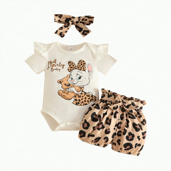 TOWED22 Baby Girl Baseball Outfits Letter Print Short Sleeve Romper Baseball Bummie Shorts Headband Set 3Pcs Summer Outfits(White,0-3 M)
