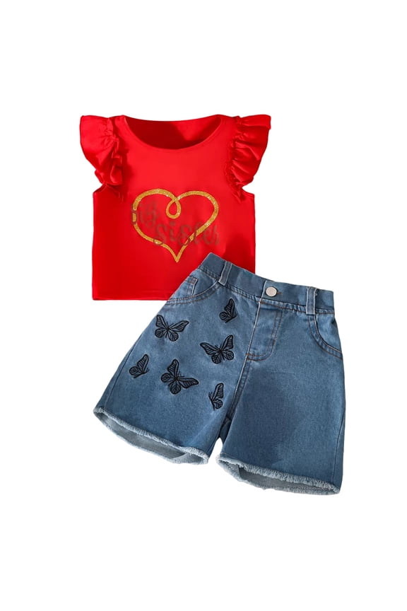 Baby Girl Clothes Summer 2 Piece Set Thin Strap Gingham Cami & Pocket Shorts 9M-4T(Red,3-4 Y)