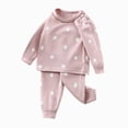 thumbnail image 1 of TOWED22 Baby Girl Clothes Toddler Girl Outfits Fall Winter Ruffle Shirt Pants Cute Infant Clothing Set for Little Girl Size:2-3 Y,Color:Light Pink, 1 of 5