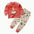 thumbnail image 1 of TOWED22 Baby Girls Boys' 2-Piece Cotton Pajama Set for Kids Toddler Long Sleeve Sleepwear Cute Cartoon Pjs Loungewear Red,18-24 M, 1 of 4