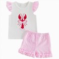 thumbnail image 1 of TOWED22 Baby Girls Summer Fashion Sets 2pcs Outfit Sleeveless Tank Top Tee and Casual Shorts Outfits Clothing Clothes(Pink,6-12 M), 1 of 8