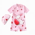 thumbnail image 1 of TOWED22 Baby Girls Swimsuit Summer Infant Girl Bathing Suit Zipper Long Sleeve One-Piece Rash Guard Swimwear Pink,4-5 Y, 1 of 5
