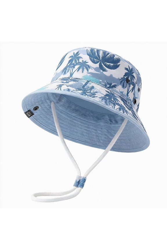 Baby Sun Hat Toddler Boys Girls Boys Bucket Hat for Kids UPF 50+ Sun Protective Child Summer Beach Hats(Sky Blue,3-8 Y)