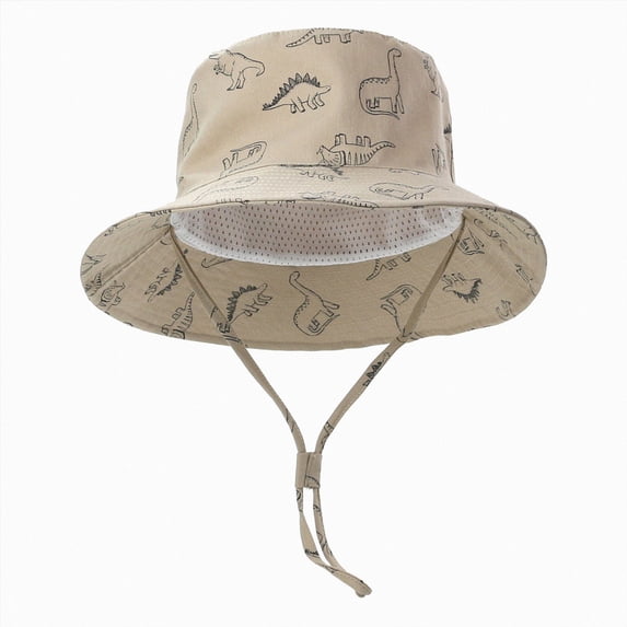 TOWED22 Baby Sun Hat Toddler Boys Girls Bucket Hats Kids UPF 50+ Sun Protection Summer Beach Hats(Khaki,12-24 M)