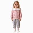 thumbnail image 1 of TOWED22 Baby Toddler Girl Clothes Outfits Kids Sweatshirt Joggers Set Joggers Pants Little Girls Clothes Toddler Outfit for Girls,Pink,3-4 Y, 1 of 8