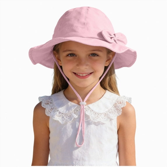 TOWED22 Baby Toddler Infant Girls Boys Bucket Sun Hats Protection Beach UPF 50+ Toddler Wide Brim Bucket Summer Hats(Watermelon Red,2-5 Y)