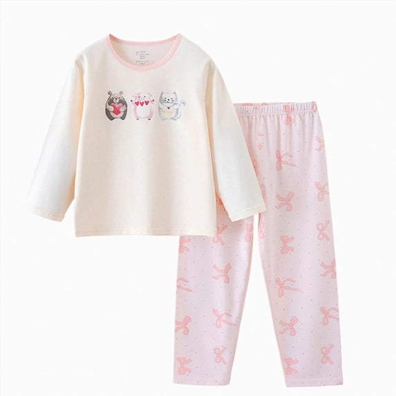 TOWED22 Baby Toddler Kids Viscose from Bamboo Pajamas Set Soft Pjs 2pcs Fall Winter Sleepwear 3 6 9 12 18 24 Months 2 3 4 5 6 7 8 9 Years(Light Pink,12-13 Y)