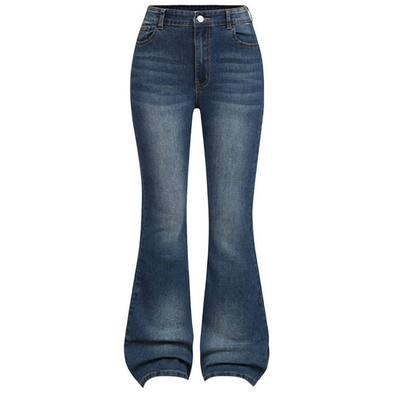 TOWED22 Baggy Jeans for Girls Cute Wide Leg Ripped Distressed High Elastic Waisted Denim Pants Y2k Streetwear 7-14Y(Z03-Blue,5-6 Y)