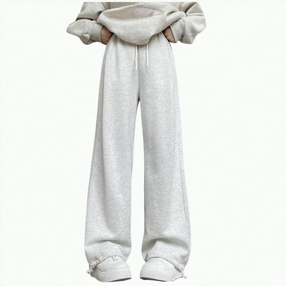 TOWED22 Baggy Sweatpants for Boys Teens Loose Fit Open Bottom Sweat Pants Elastic Waist Trousers Streetwear with Pockets(Light Gray,4-5 Y)