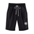 thumbnail image 1 of TOWED22 Bermuda Shorts for Women Knee Length Cotton Linen Casual Shorts Drawstring High Waisted Shorts Jogger Athletic Shorts(Black,M), 1 of 7
