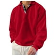thumbnail image 1 of TOWED22 Big and Tall Sweatshirts for Men Men's Graphic Print Round Neck Sweatshirt Long Sleeves Drop Shoulder Pullovers(Red,L), 1 of 5