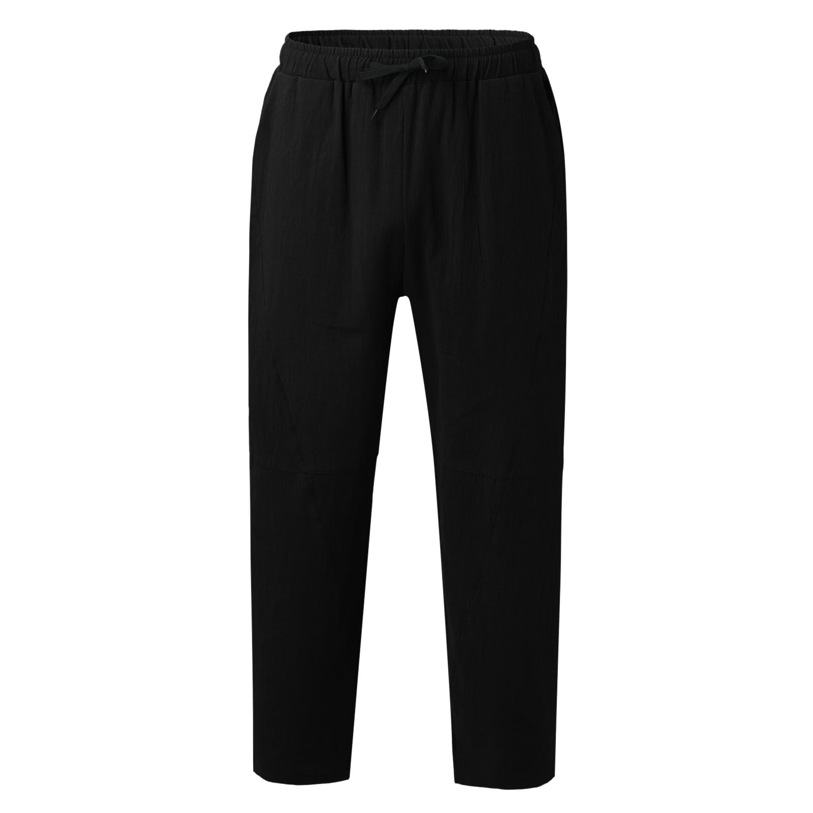 TOWED22 Black Leather Pants Men High Waisted Sweatpants for Men