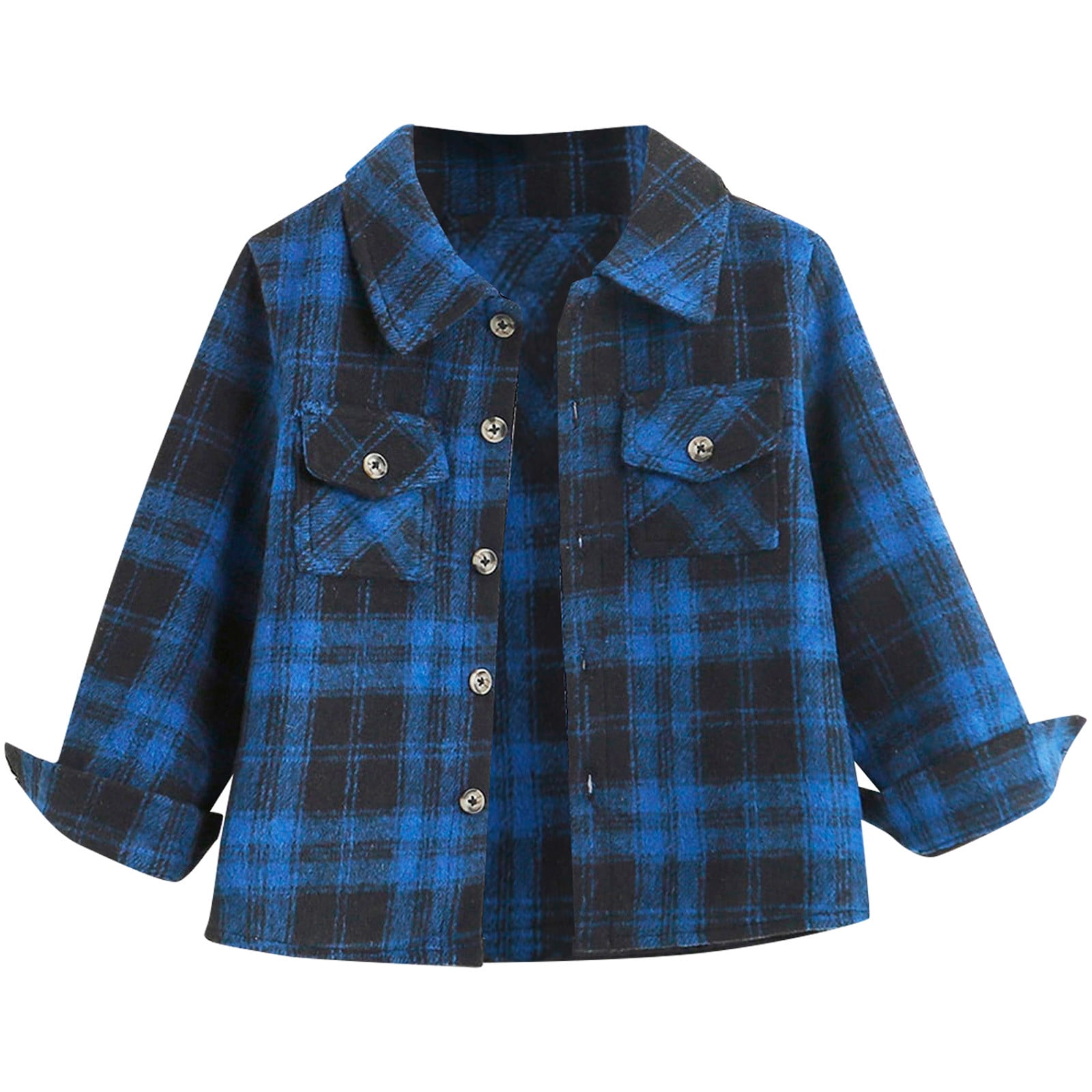 TOWED22 Boy Button Shirt Kid Flannel Shirt Toddler Buffalo Plaid Shirt Boys Western Shirts Long