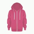 thumbnail image 1 of TOWED22 Boy Hoodie Sweatshirt Zip-Up Cotton Casual Pocket Jacket Spring Fall Clothes(Hot Pink,9-10 Y), 1 of 6