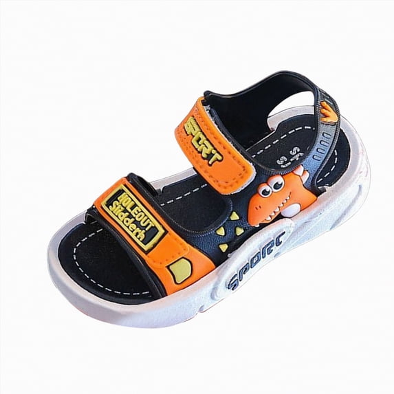 TOWED22 Boy's Sandals Summer Sports Beach Shoes Outdoor Open toe Sports Sandals for Kids(Orange,1.5)