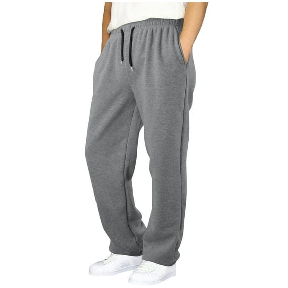 TOWED22 Boys Baggy Casual Pants Wide Straight Leg Cargo Joggers Sweatpants Elastic Drawstring Waist Trousers Pockets Grey,5-6 Y