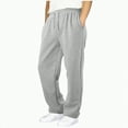 thumbnail image 1 of TOWED22 Boys Baggy Sweatpants Straight Wide Leg Open Bottom Casual Pants Elastic Waist Workout Athletic Joggers Pockets Sweat Pants(Light Gray,15-16 Y), 1 of 5