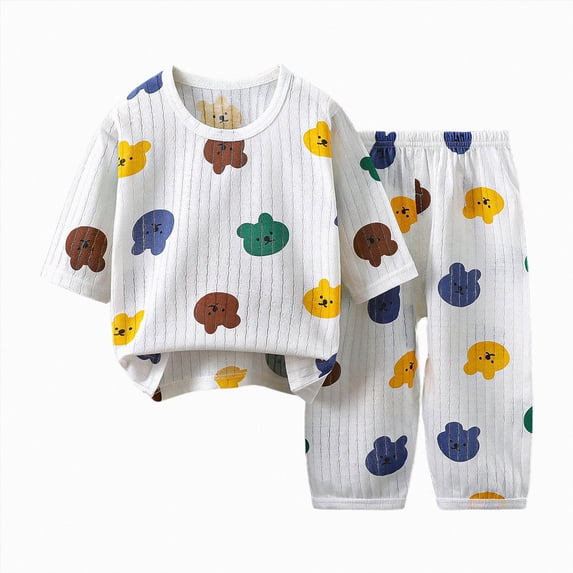 TOWED22 Boys Cotton Pajamas Long Sleeve Toddler Boys Pjs Kids Fall Winter Sleepwear Sets 6-12 Months 12-24 Months 2t 3t 4t 5t 6t 7t 8t 9t Children,Coffee,2-3 Y