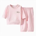 thumbnail image 1 of TOWED22 Boys Cotton Pajamas Long Sleeve Toddler Boys Pjs Kids Fall Winter Sleepwear Sets 6-12 Months 12-24 Months 2t 3t 4t 5t 6t 7t 8t 9t Children,Pink,6-12 M, 1 of 4