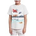 thumbnail image 1 of TOWED22 Boys Cotton Tops 5-16 Years Short Sleeve Crew Neck T-Shirts Solid Color Basic Tees Summer Shirts(White,2-3 Y), 1 of 4