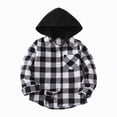 thumbnail image 1 of TOWED22 Baby Boys Flannel Shirt Toddler Long Sleeve Button Down Plaid Shirt(Black,18-24 M), 1 of 9